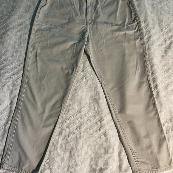 18 M Lee Original jeans in stone colored denim elastic waist plus zip - Picture 1 of 5